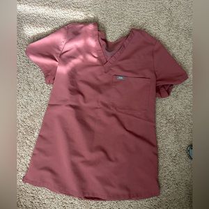 Figs Catarina scrub top mauve XS